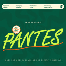 Pantes - An Organic Script Typeface by Hub Type Co, preview 1