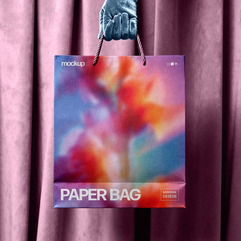 Paper Bag Mockup in Hand