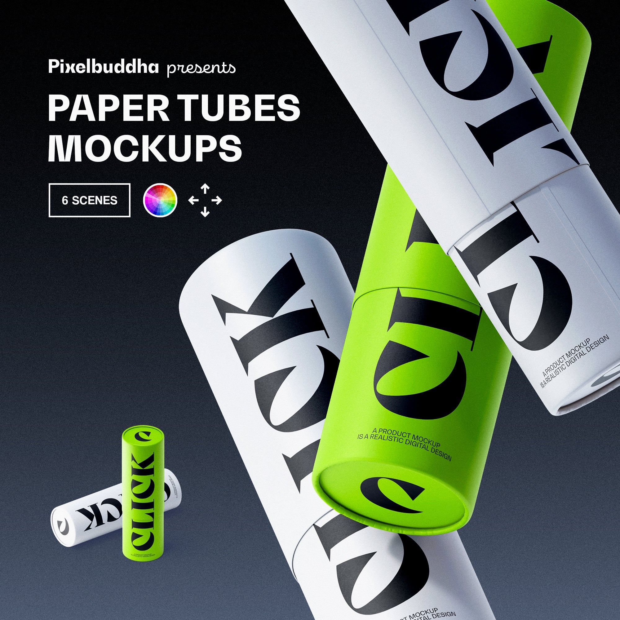 Paper Tube Mockup Set