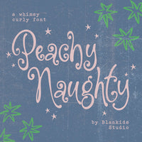 Peachy Naughty a Whimsy Curly Font