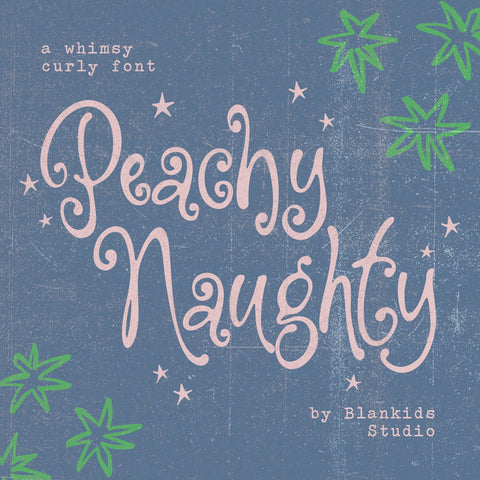 Peachy Naughty a Whimsy Curly Font