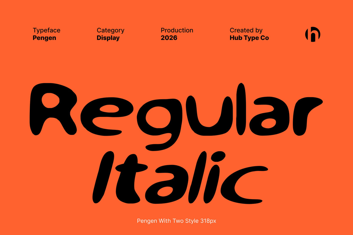 Pengen – Handdrawn Display Typeface by Hub Type Co, preview 3