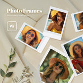 Photo Frames on Textile Scene