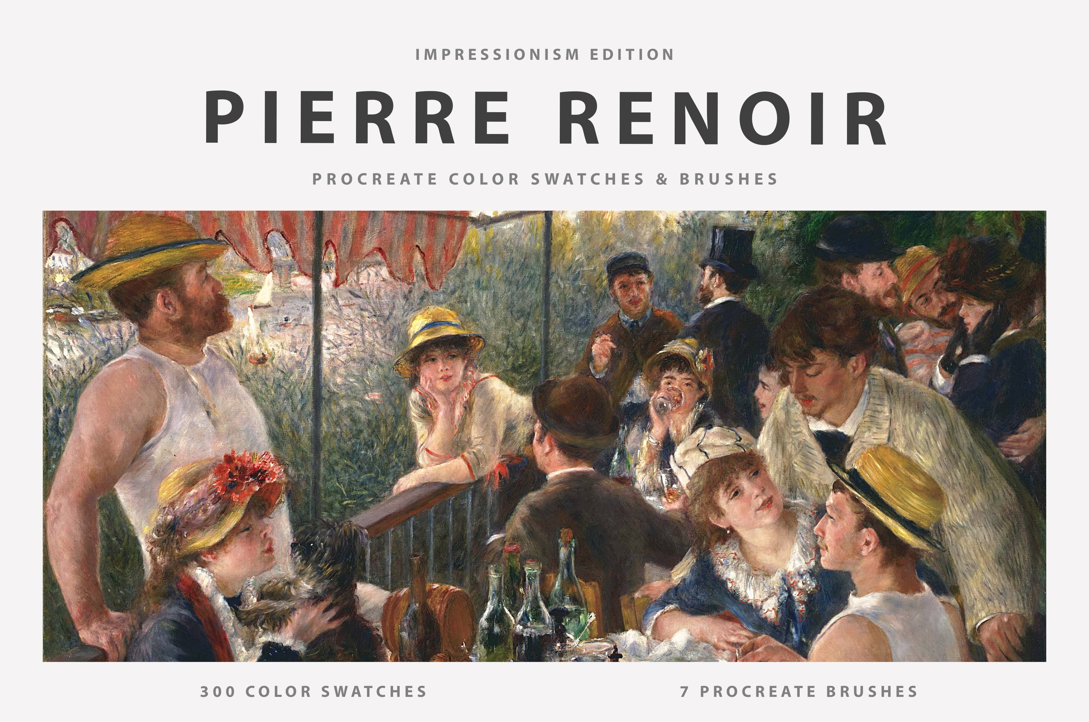 Pierre Renoir's Procreate Brushes & Color Palettes