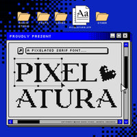 Pixelatura - Pixelated Serif Font