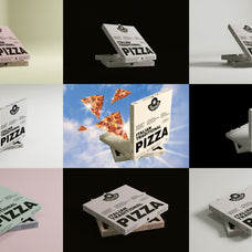Pizza Box Mockups - 3 in 1
