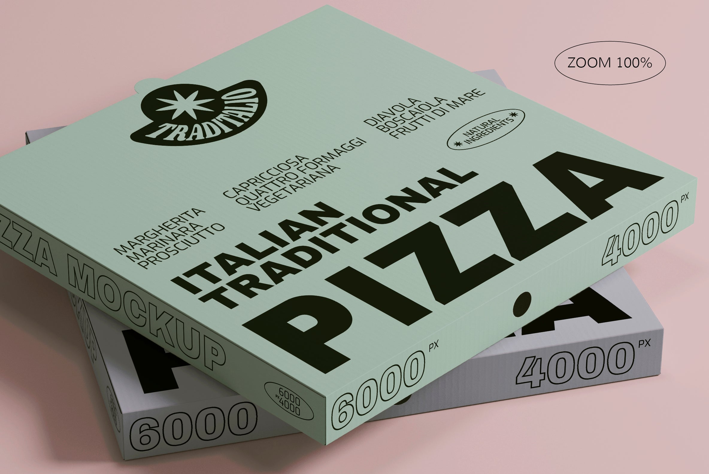 Pizza Box Mockups - 3 in 1