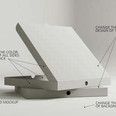 Pizza Box Mockups - 3 in 1