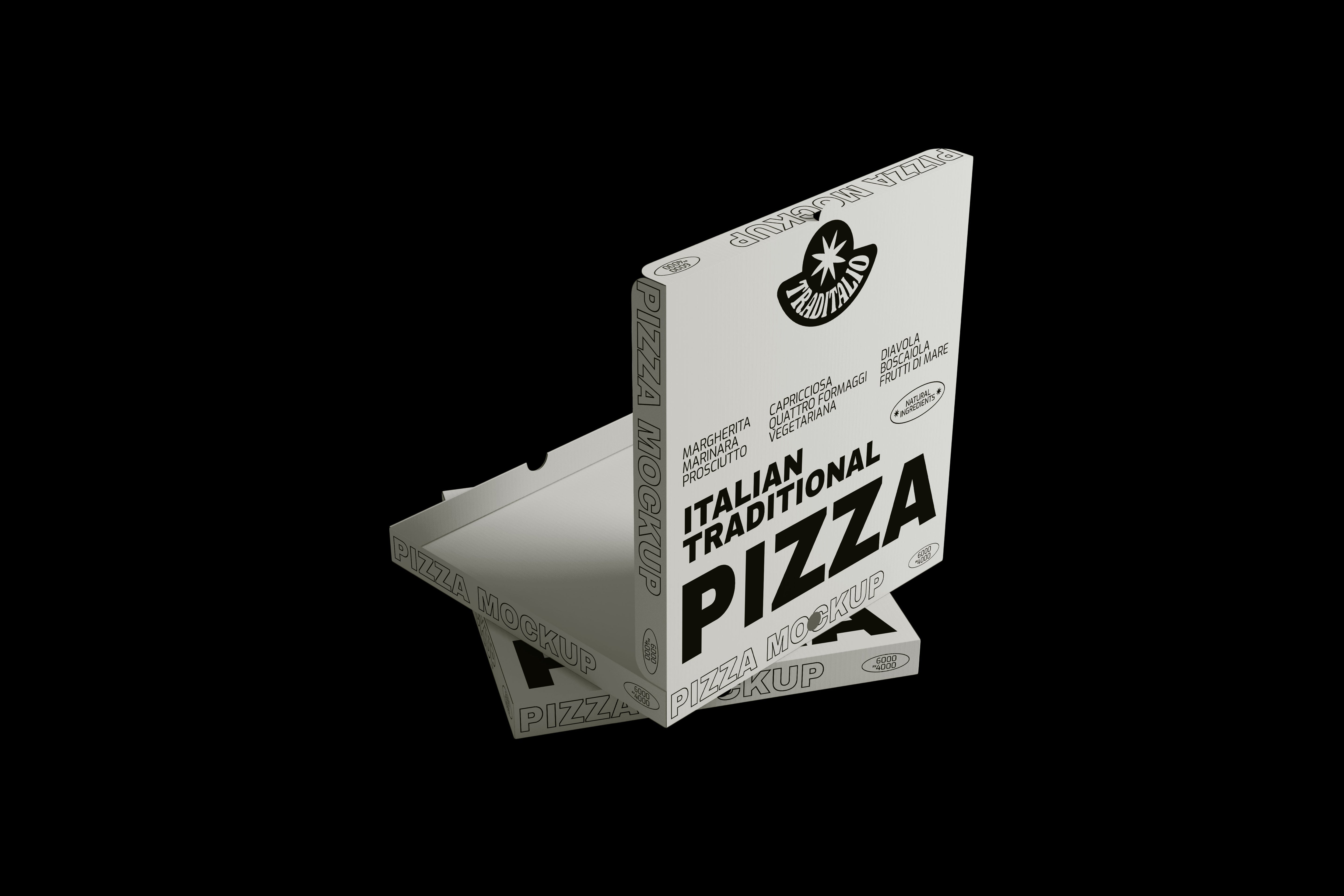 Pizza Box Mockups - 3 in 1