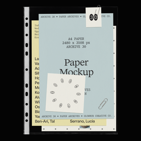 Plastic Sheet Mockup #4 • Paper Archives Collection (30)