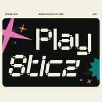 Play Sticz - Modern Plastic Toy Font