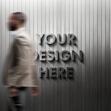 Polished Steel Logo Mockup