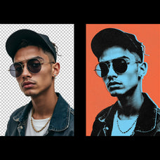 Pop Art Halftone Photo Effect
