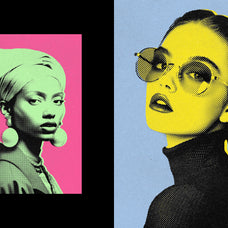 Pop Art Halftone Photo Effect