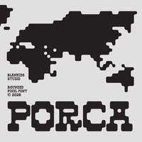 Porca a Rounded Pixel Font