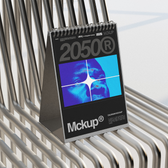 Portrait Desk Calendar Mockup
