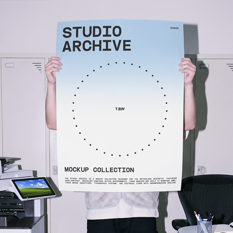 Poster Mockup - Studio Archive - T.BW Mockup Collection