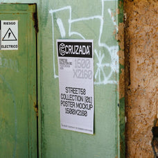 Poster On Graffiti Wall Mockup