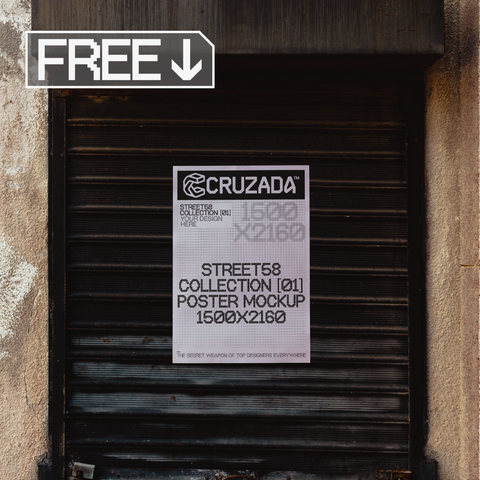 Poster On Metal Shutter Mockup
