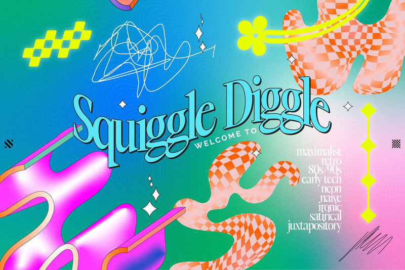 Postmoderne Squiggle 2 Clipart vectoriel