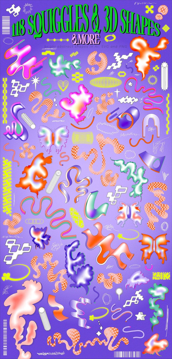 Postmodern Squiggle 2 Vector Clipart