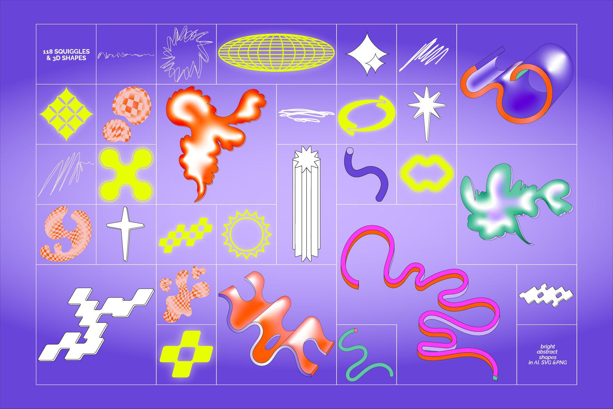 Postmodern Squiggle 2 Vector Clipart