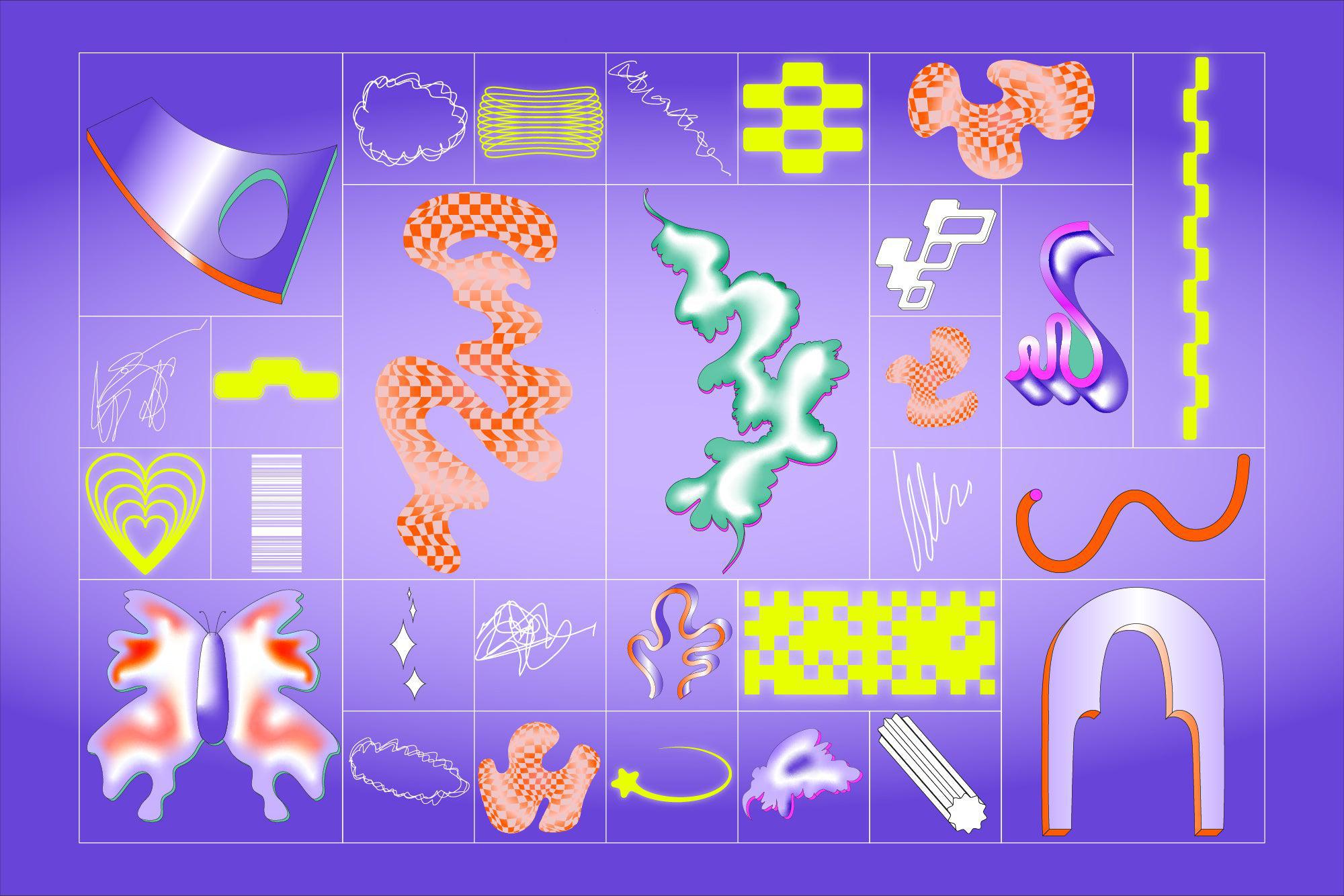 Postmodern Squiggle 2 Vector Clipart