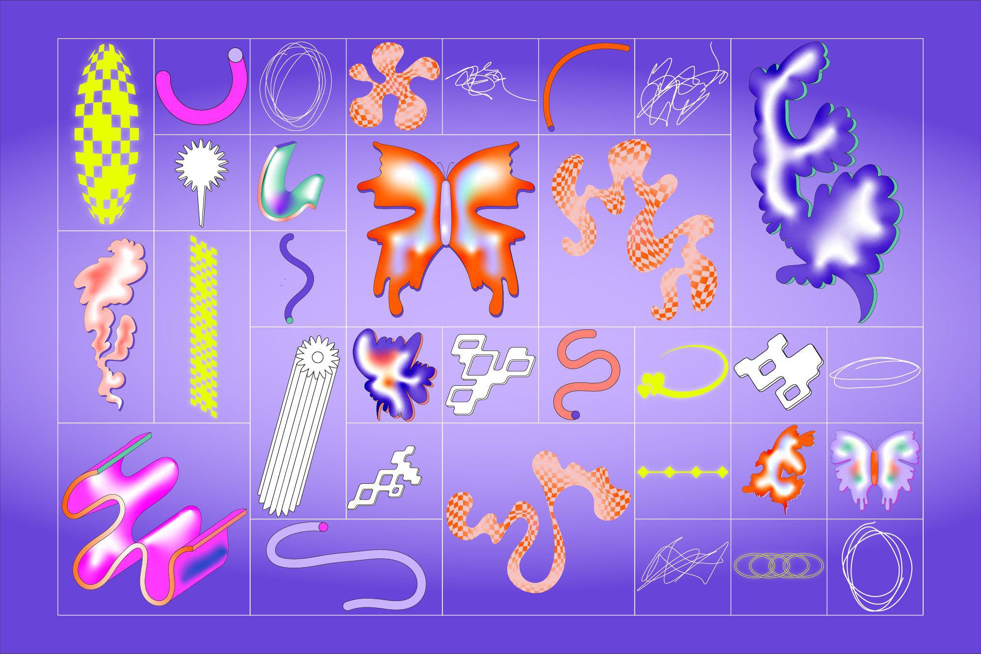 Postmodern Squiggle 2 Vector Clipart