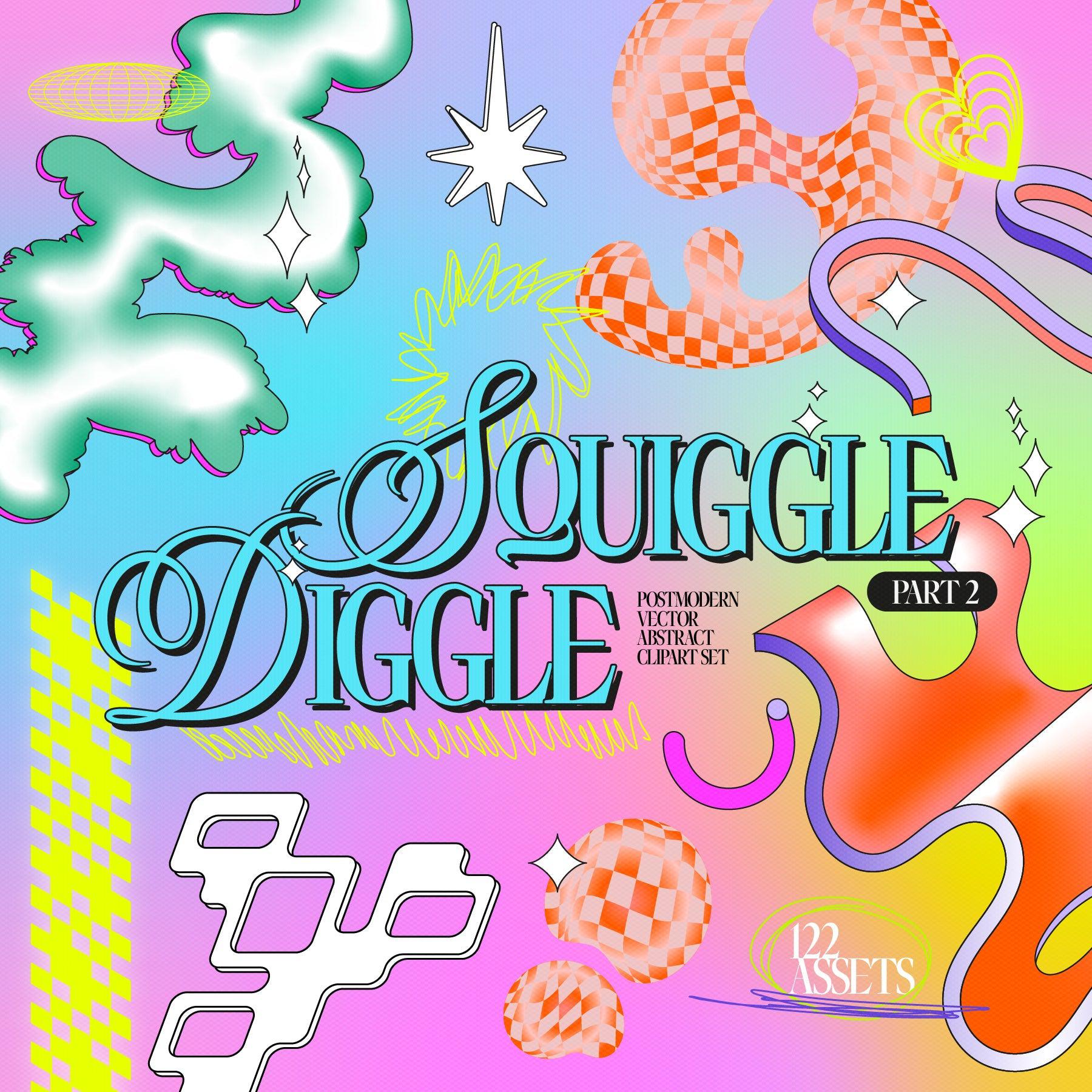 Postmodern Squiggle 2 Vector Clipart