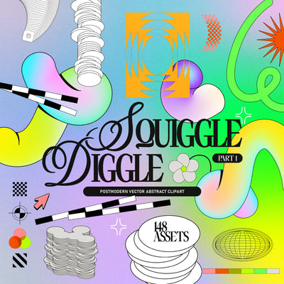 Postmodern Squiggle Vector Clipart