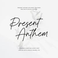 Present Anthem Modern Signature Script Font