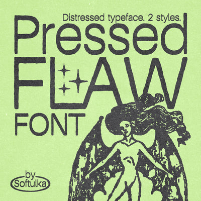 Pressed Flaws Textured Typeface