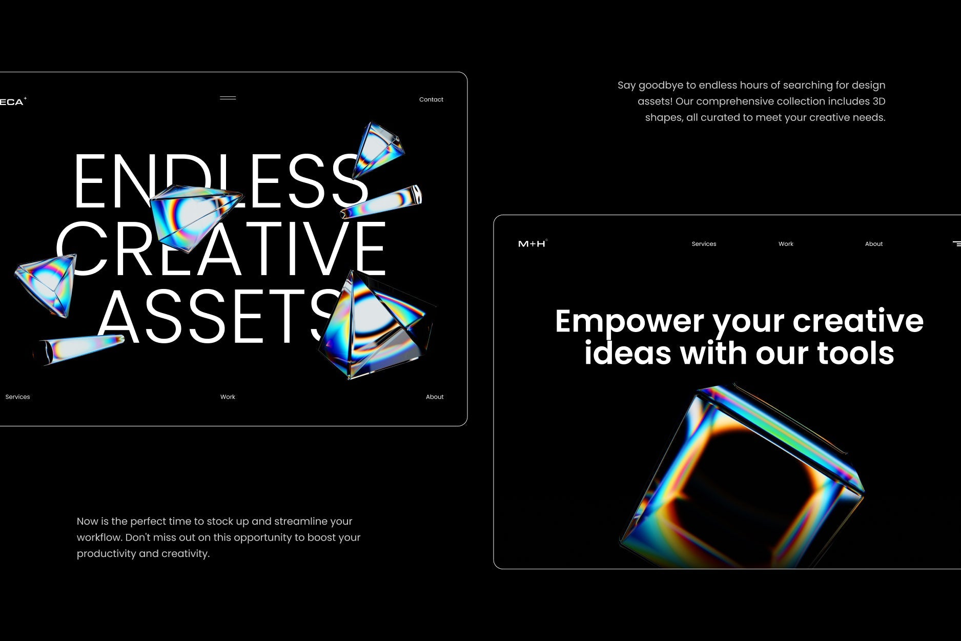 Prism Glass 3D Shapes