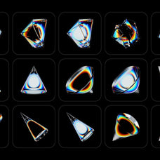 Prism Glass 3D Shapes