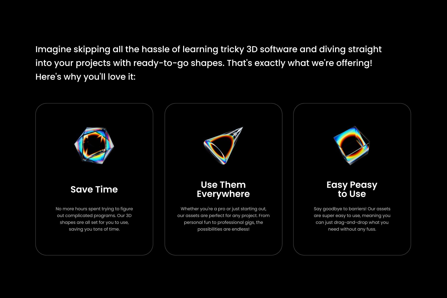 Prism Glass 3D Shapes