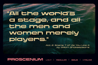 Proscenium - A Wide Sans-Serif Font Designed for Cinema