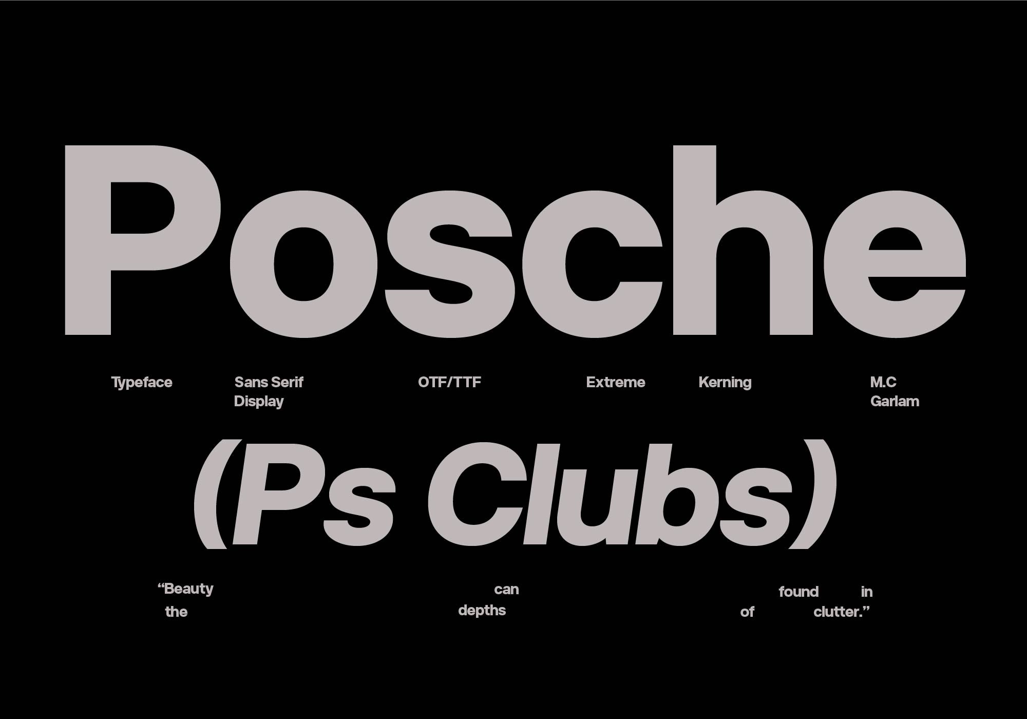 PS Clubs | Display Typeface