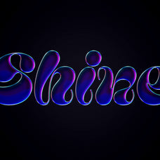 Purple Chrome Text & Logo Effect