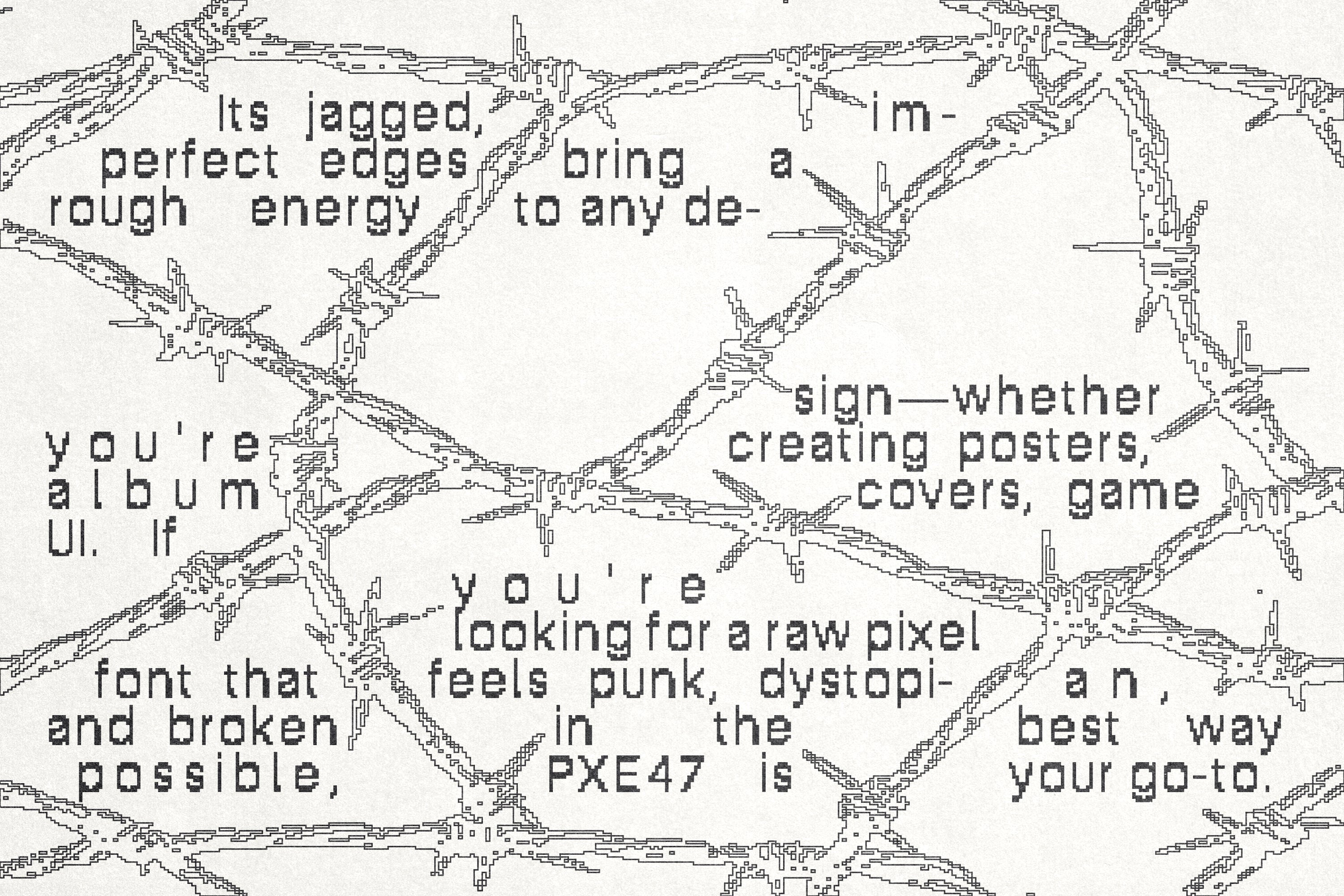 PXE47 Pixelated Typeface