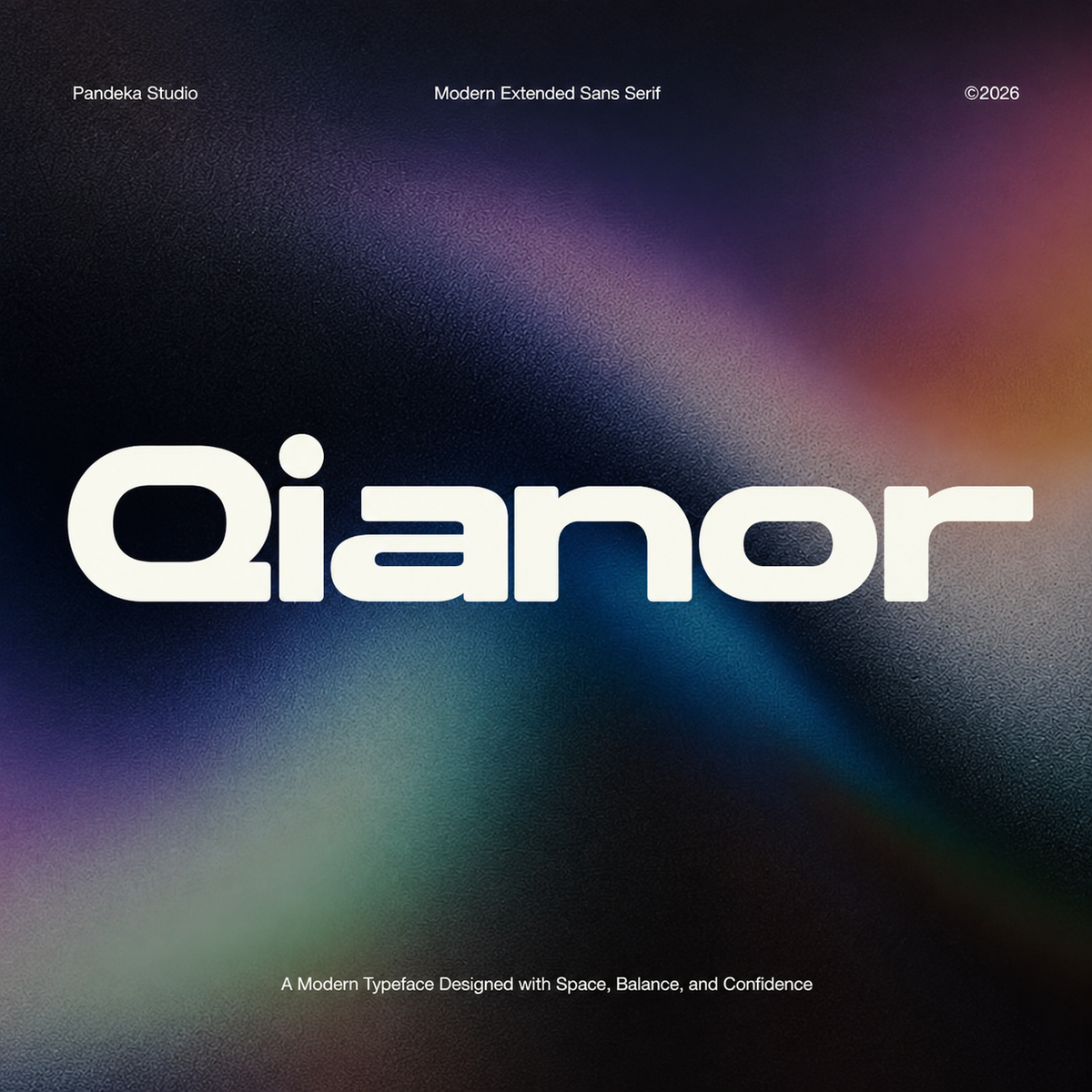 Qianor - Modern Extended Sans Serif Font by Pandeka Foundry, preview 1