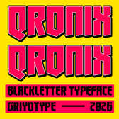 Qronix – Modern Blackletter Display Font