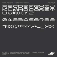 R-P Font - A Pixelated Modular Font