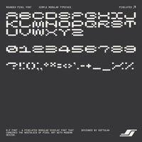R-P Font - A Pixelated Modular Font