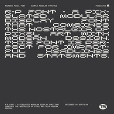 R-P Font - A Pixelated Modular Font