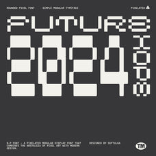 R-P Font - A Pixelated Modular Font
