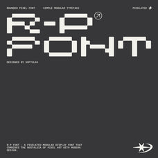 R-P Font - A Pixelated Modular Font
