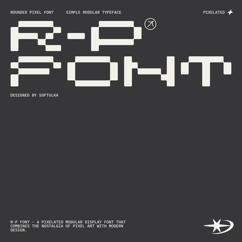 R-P Font - A Pixelated Modular Font