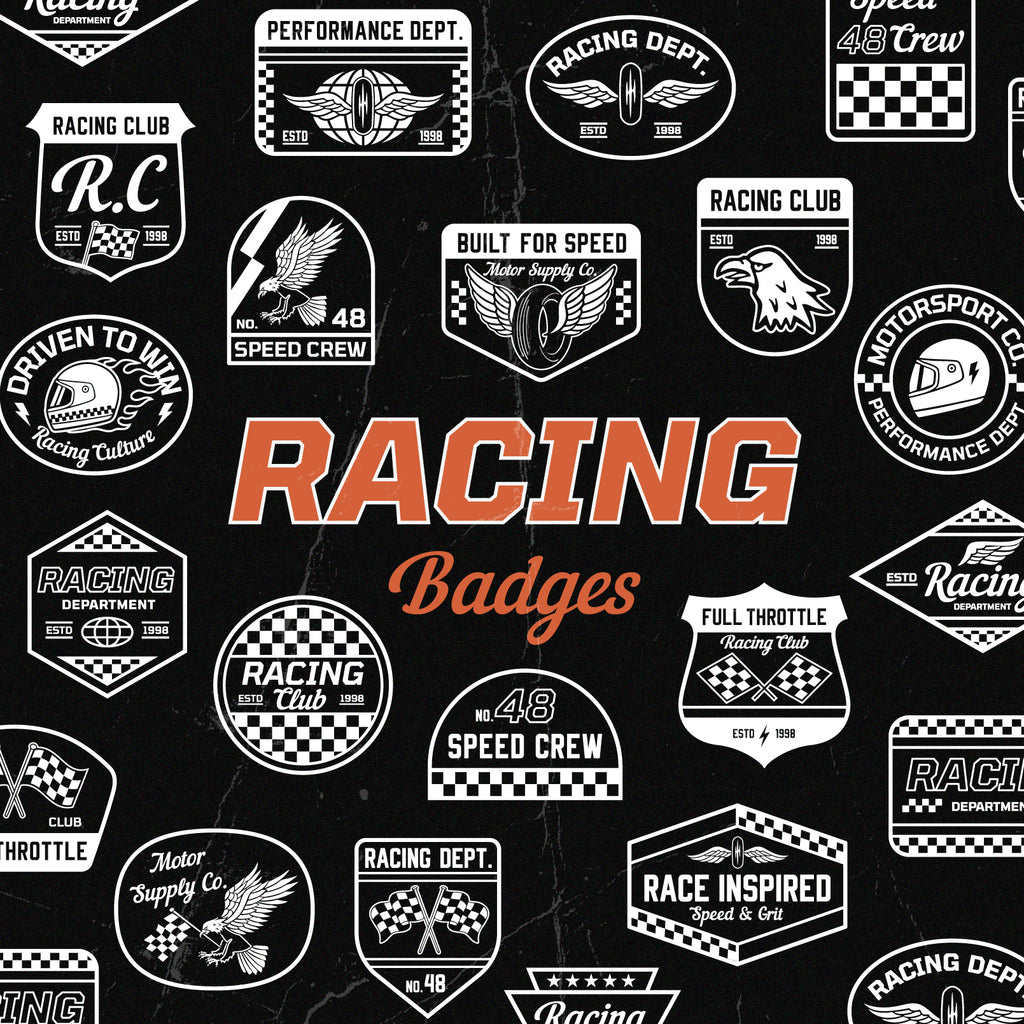 Racing Badges - Mono by cd-design.co