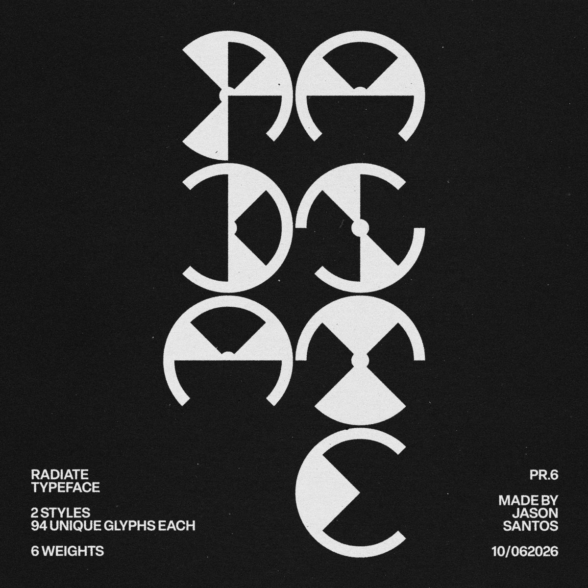 Radiate Typeface by Jason Santos, preview 1