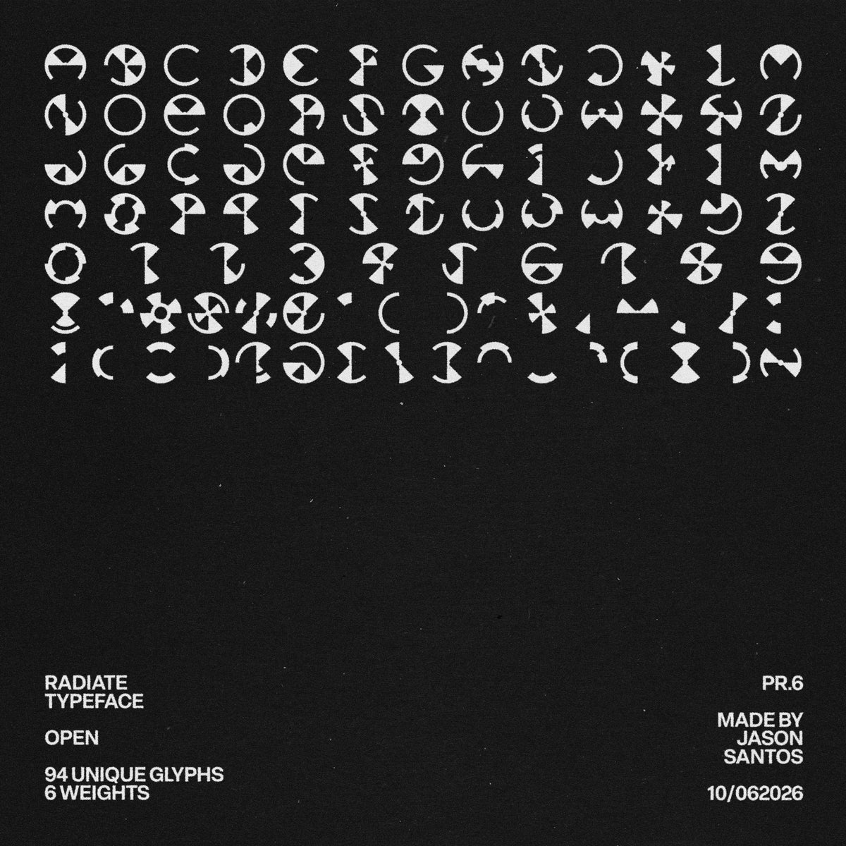 Radiate Typeface by Jason Santos, preview 3